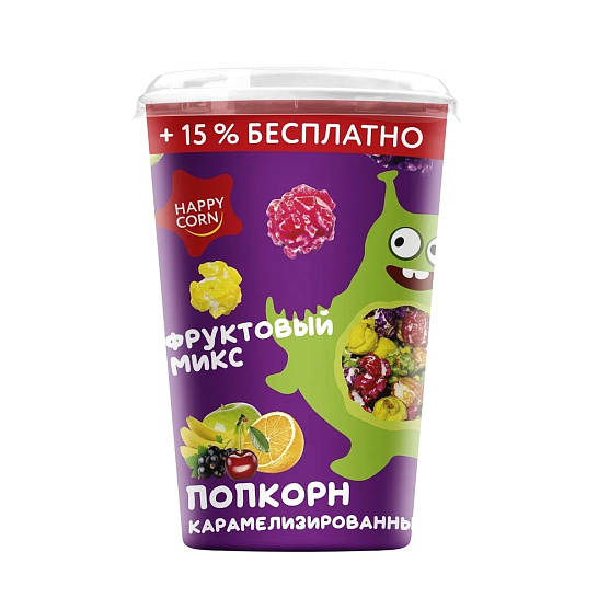 Воздушная кукуруза «Happy Corn» фруктовый микс 100 гр.