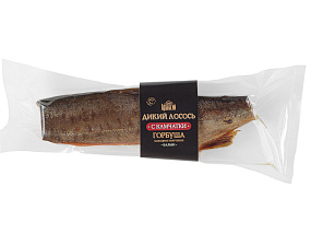 Горбуша холодного копчения балык, в упаковке (~ вес рыбы 0,3 - 0,6 кг.)