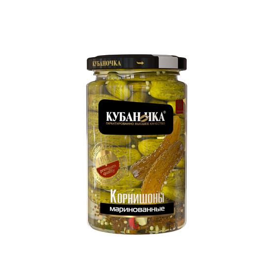 Огурчики корнишоны 360 гр. от производителя «Кубаночка»