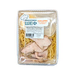 Шеф приготовил «Паста с курицей и сливочно-грибным соусом» 295 гр.