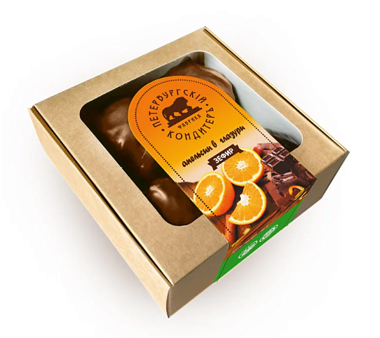 Зефир "Апельсин" в глазури со вкусом апельсина 260 гр