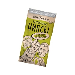 Чипсы из натур. картофеля "Larry and Friends" со Сметаной и зеленым луком 90гр
