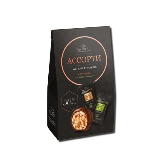Конфеты "Медофеты" мягкий грильяж Ассорти 130гр