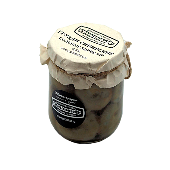Грузди сибирские SUPER VIP горячего посола  0,5 л.(соленые)