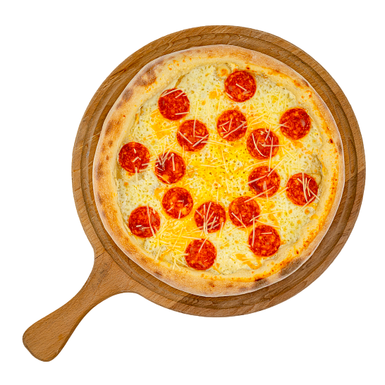 Пицца на тонком тесте "Чоризо дабл-чиз". НОВИНКА