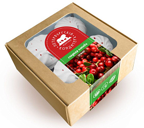 Зефир "Сладкая клюква" с ягодами клюквы 200 гр