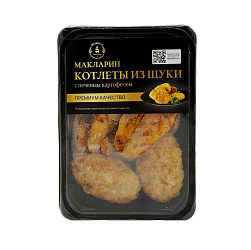 Котлеты из щуки с печеным картофелем 