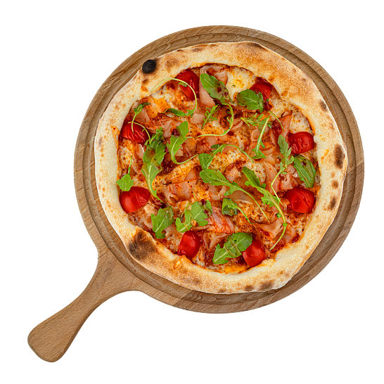 Пицца на тонком тесте «Пастрами»